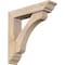 Ekena Millwork Legacy Traditional Smooth Bracket w/ Offset Brace, Douglas Fir, 5 1/2"W x 24"D x 24"H BKT0604X24X24LEC01SDF - alternate 1